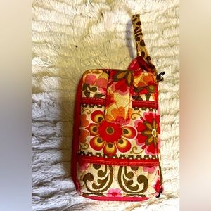Vera Bradley carry it all floral wristlet.